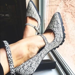 Ankle strap preppy chunky block aneka heels